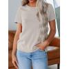 imageREORIA Womens Summer Crewneck Short Sleeve Cotton Tunic Tops Loose Fit Solid T Shirts 2025 Basic TeesGrey