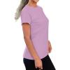 imageREORIA Womens Summer Crewneck Short Sleeve Cotton Tunic Tops Loose Fit Solid T Shirts 2025 Basic TeesPetal