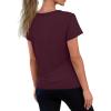 imageREORIA Womens Summer Crewneck Short Sleeve Cotton Tunic Tops Loose Fit Solid T Shirts 2025 Basic TeesReddish Brown