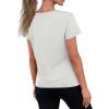 imageREORIA Womens Summer Crewneck Short Sleeve Cotton Tunic Tops Loose Fit Solid T Shirts 2025 Basic TeesWhite