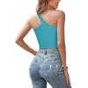 imageREORIA Womens Trendy Sexy One Shoulder Double Lined Seamless Backless Sleeveless Going Out Trendy Crop Tank TopsAcid Blue