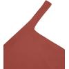 imageREORIA Womens Trendy Sexy One Shoulder Double Lined Seamless Backless Sleeveless Going Out Trendy Crop Tank TopsRusty Red
