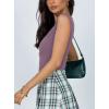 imageREORIA Butsmooth Womens Trendy Sexy Casual V Neck Double Lined Sleeveless Slimming Going Out Tank Top BodysuitsGrey Purple