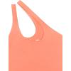 imageREORIA Butsmooth Womens Trendy Sexy Plunge One Shoulder Sleeveless V Backless Going Out Tank Bodysuits TopsNeon Pink