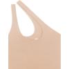 imageREORIA Butsmooth Womens Trendy Sexy Plunge One Shoulder Sleeveless V Backless Going Out Tank Bodysuits TopsNude