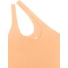 imageREORIA Butsmooth Womens Trendy Sexy Plunge One Shoulder Sleeveless V Backless Going Out Tank Bodysuits TopsPeach Fuzz