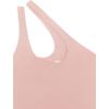 imageREORIA Butsmooth Womens Trendy Sexy Plunge One Shoulder Sleeveless V Backless Going Out Tank Bodysuits TopsPink