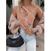 imageREORIA Butsmooth Womens Trendy Sexy Plunge One Shoulder Sleeveless V Backless Going Out Tank Bodysuits TopsSienna