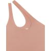 imageREORIA Butsmooth Womens Trendy Sexy Plunge One Shoulder Sleeveless V Backless Going Out Tank Bodysuits TopsSienna