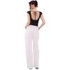 imageREORIA Womens Backless Tie Boat Neck Short Sleeve TShirt Tops Elegant Slim Fit Top 2025 SpringSummer Designer CollectionBlack Onyx