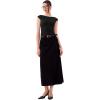 imageREORIA Womens Backless Tie Boat Neck Short Sleeve TShirt Tops Elegant Slim Fit Top 2025 SpringSummer Designer CollectionBlack Onyx