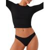 imageREORIA Womens Long Sleeve Crew Neck Double Layer Crop Top 2025 FallWinter Designer CollectionBlack