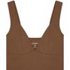 imageREORIA Womens Summer Sexy Deep V Neck Sleeveless Slim Fit Trendy Y2k Corset Cami Crop Tank TopsCoffee
