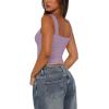 imageREORIA Womens Summer Sexy Deep V Neck Sleeveless Slim Fit Trendy Y2k Corset Cami Crop Tank TopsHazy Lilac