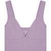 imageREORIA Womens Summer Sexy Deep V Neck Sleeveless Slim Fit Trendy Y2k Corset Cami Crop Tank TopsHazy Lilac