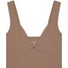 imageREORIA Womens Summer Sexy Deep V Neck Sleeveless Slim Fit Trendy Y2k Corset Cami Crop Tank TopsKhaki