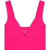 imageREORIA Womens Summer Sexy Deep V Neck Sleeveless Slim Fit Trendy Y2k Corset Cami Crop Tank TopsNeon Rose Red
