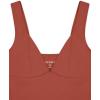 imageREORIA Womens Summer Sexy Deep V Neck Sleeveless Slim Fit Trendy Y2k Corset Cami Crop Tank TopsRusty Red