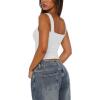 imageREORIA Womens Summer Sexy Deep V Neck Sleeveless Slim Fit Trendy Y2k Corset Cami Crop Tank TopsWhite