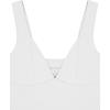 imageREORIA Womens Summer Sexy Deep V Neck Sleeveless Slim Fit Trendy Y2k Corset Cami Crop Tank TopsWhite