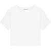 imageREORIA Butsmooth Womens Basic Cute Short Sleeve High Neck Double Lined Tight T Shirts Crop Tops TeesWhite