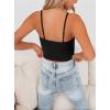 imageREORIA Butsmooth Womens Basic Sexy Deep Scoop Neck Double Lined Seamless Sleeveless Cropped Cami Tank Yoga Crop TopsBlack