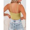 imageREORIA Butsmooth Womens Basic Sexy Deep Scoop Neck Double Lined Seamless Sleeveless Cropped Cami Tank Yoga Crop TopsHoneybee