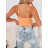imageREORIA Butsmooth Womens Basic Sexy Deep Scoop Neck Double Lined Seamless Sleeveless Cropped Cami Tank Yoga Crop TopsOrange Powder
