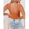 imageREORIA Butsmooth Womens Basic Sexy Deep Scoop Neck Double Lined Seamless Sleeveless Cropped Cami Tank Yoga Crop TopsTopaz