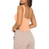 imageREORIA Women Sexy Ruched Sweetheart Neck Backless Sleeveless Side Split Trendy Going Out Y2K Trendy Cropped Tank TopsPeach Fuzz