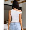 imageREORIA Womens Sexy Off Shoulder Double Lined Summer Going Out Crop Tank Tops 2025 TrendyWhite