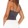 imageREORIA Womens Sexy Scoop Neck Tank Top Summer Sleeveless Cute Y2K Cami Tops Basic Going Out Crop ShirtDeep Grey