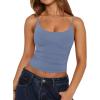 imageREORIA Womens Sexy Scoop Neck Tank Top Summer Sleeveless Cute Y2K Cami Tops Basic Going Out Crop ShirtHaze Blue