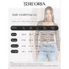 imageREORIA Long Sleeve for Women Sexy Cutout V Neck Knit Cropped Sweaters Trendy Striped Y2K Going Out T Shirt Fall OutfitsDark Khaki White Stripe