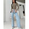 imageREORIA Womens Long Sleeve Shirts Basic Ribbed Crop Tops Fall Fashion Layering Slim Fitted Y2k TopsGrey Brown