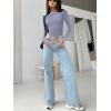 imageREORIA Womens Long Sleeve Shirts Basic Ribbed Crop Tops Fall Fashion Layering Slim Fitted Y2k TopsLight Haze Blue