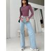 imageREORIA Womens Long Sleeve Shirts Basic Ribbed Crop Tops Fall Fashion Layering Slim Fitted Y2k TopsMasala