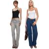imageREORIA Womens Sexy Halter Backless Double Lined Tank Top Y2k Trendy Camisole Crop TopsBlack