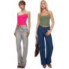 imageREORIA Womens Sexy Halter Backless Double Lined Tank Top Y2k Trendy Camisole Crop TopsDark Green