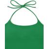 imageREORIA Womens Sexy Halter Backless Double Lined Tank Top Y2k Trendy Camisole Crop TopsGreen