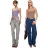 imageREORIA Womens Sexy Halter Backless Double Lined Tank Top Y2k Trendy Camisole Crop TopsHazy Lilac