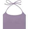 imageREORIA Womens Sexy Halter Backless Double Lined Tank Top Y2k Trendy Camisole Crop TopsHazy Lilac