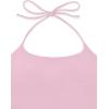 imageREORIA Womens Sexy Halter Backless Double Lined Tank Top Y2k Trendy Camisole Crop TopsLight Pink