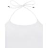imageREORIA Womens Sexy Halter Backless Double Lined Tank Top Y2k Trendy Camisole Crop TopsWhite