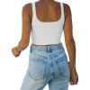 imageREORIA Womens Sexy Square Neck Double Lined Seamless Sleeveless Cropped Tank Yoga Crop Basic Tops01white