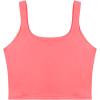 imageREORIA Womens Sexy Square Neck Double Lined Seamless Sleeveless Cropped Tank Yoga Crop Basic TopsPeach Pink