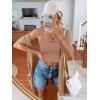 imageREORIA Womens Sexy Square Neck Double Lined Seamless Sleeveless Cropped Tank Yoga Crop Basic TopsSienna