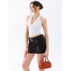imageREORIA Womens Sexy V Neck Lace Halter Backless Going Out Double Lined Y2K Trendy Cropped Tank TopsWhite