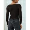 imageREORIA Womens Sweaters Trendy Y2K Sweetheart Neck Ruffle Trim Long Sleeve Lightweight Fitted Crop Tops Knit SweatersBlack