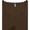 imageREORIA Womens Sweaters Trendy Y2K Sweetheart Neck Ruffle Trim Long Sleeve Lightweight Fitted Crop Tops Knit SweatersCoffee